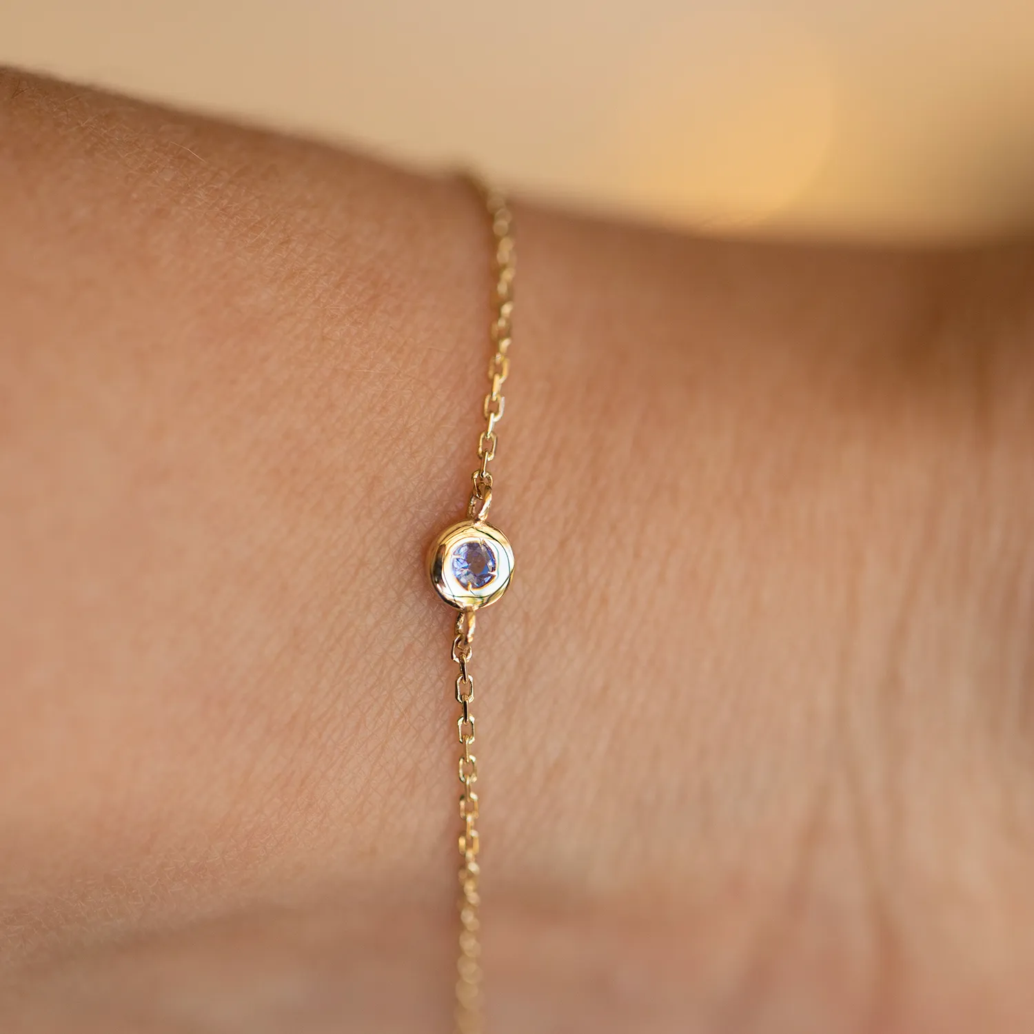 Birthstone Bezel Bracelet