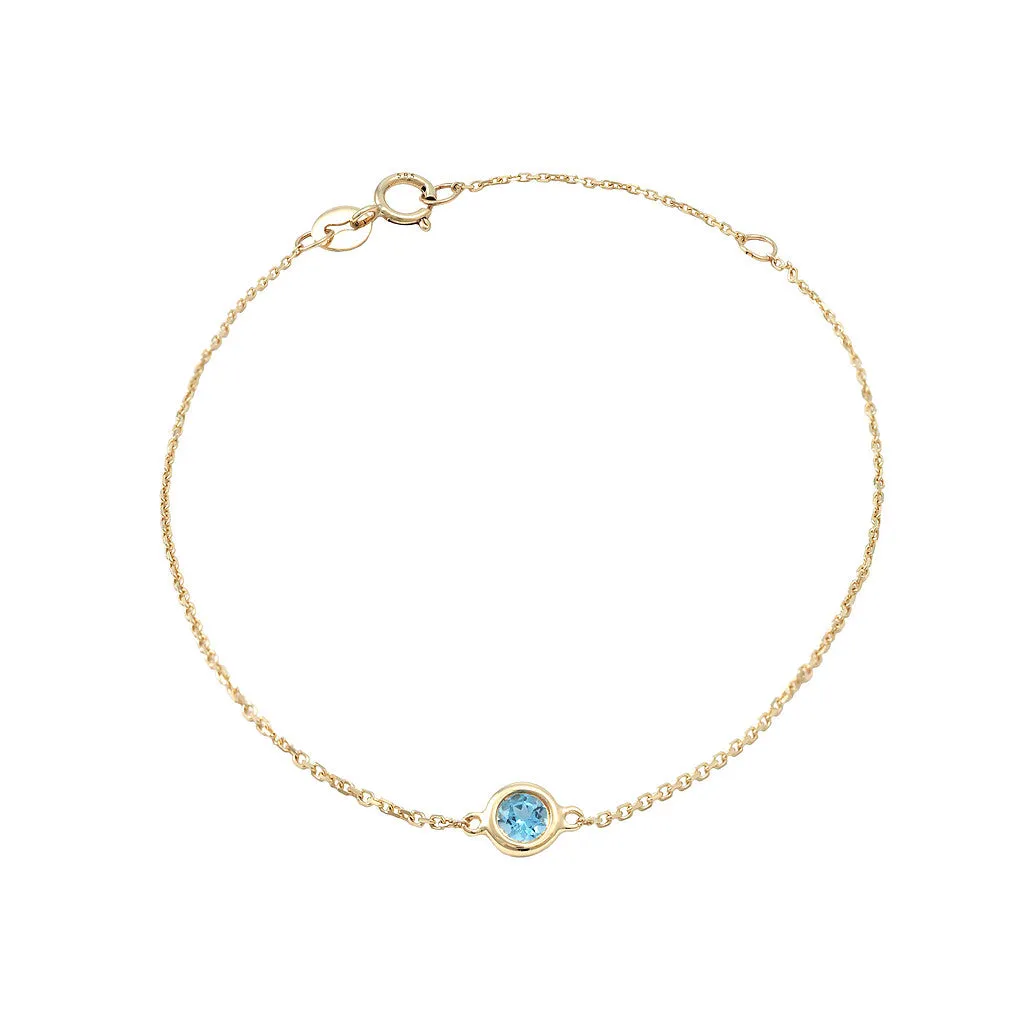 Birthstone Bracelet - Yellow Gold