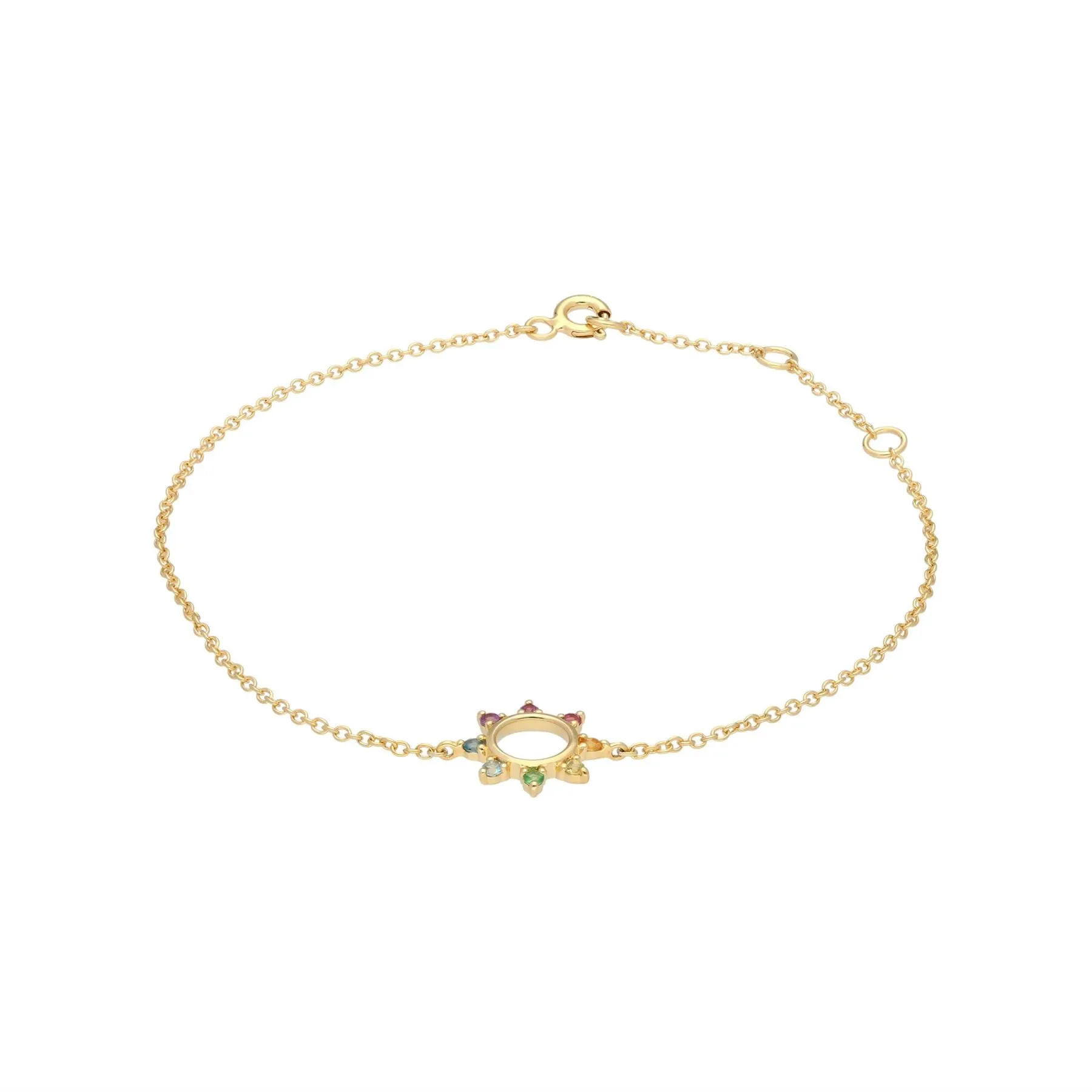 Bracelet Arc-en-Ciel Argent 925 Plaqué Or