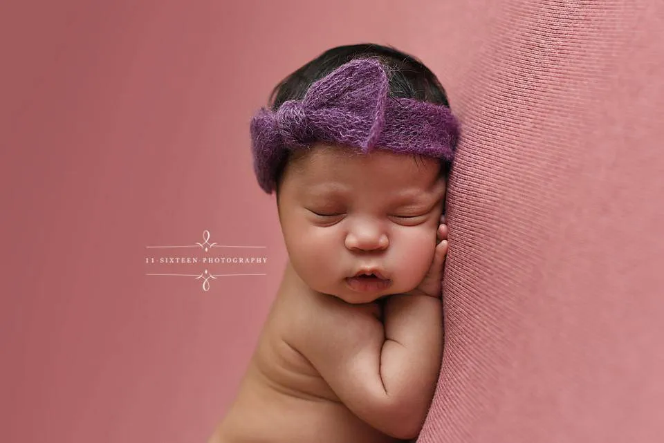 Chocolate Brown Wide Bow Mohair Headband