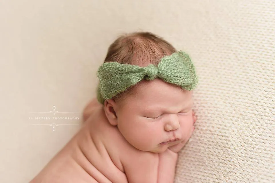 Chocolate Brown Wide Bow Mohair Headband