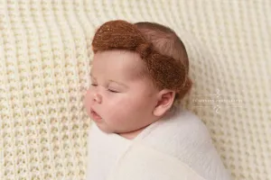 Chocolate Brown Wide Bow Mohair Headband