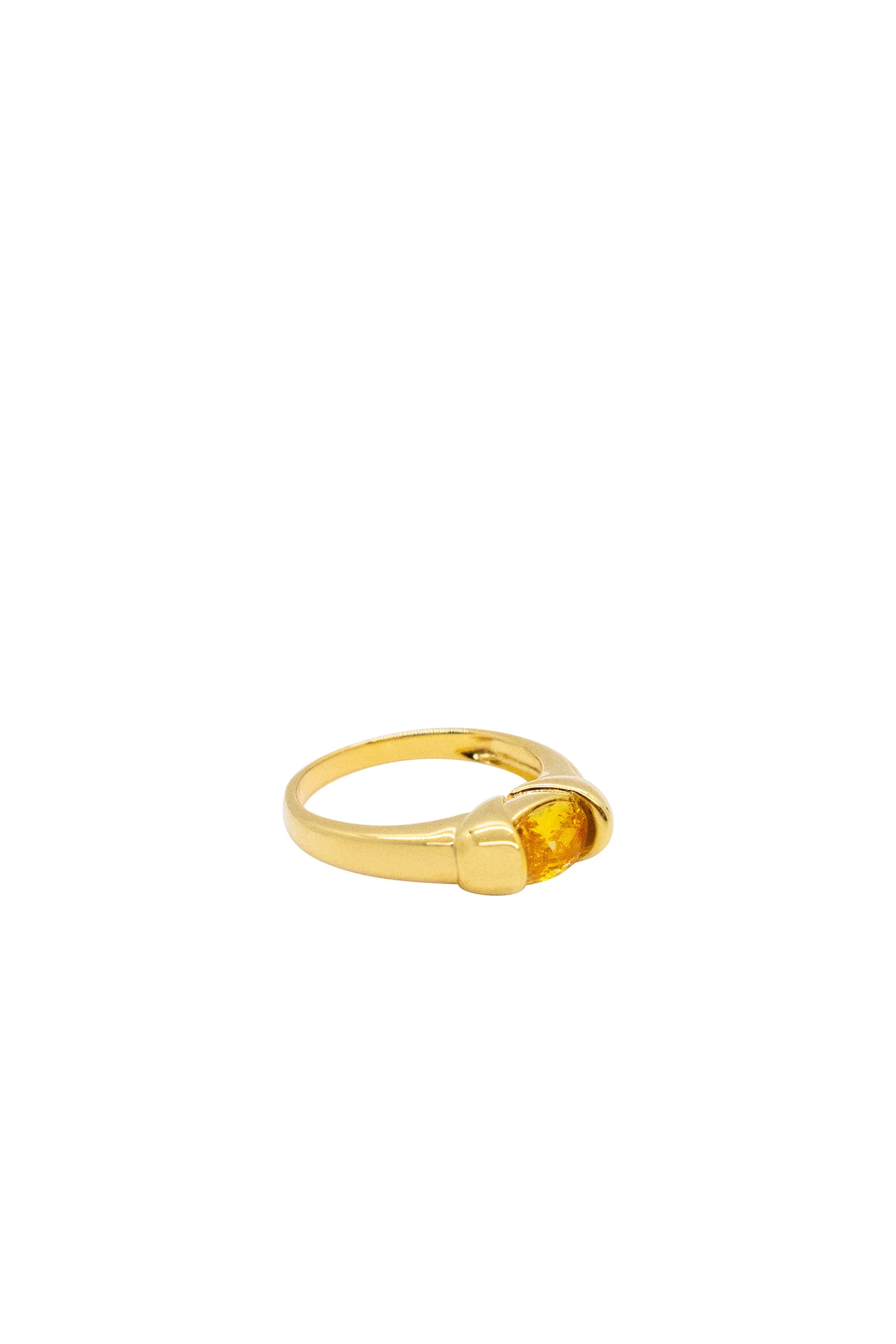 Cleo — Zircon croissant ring