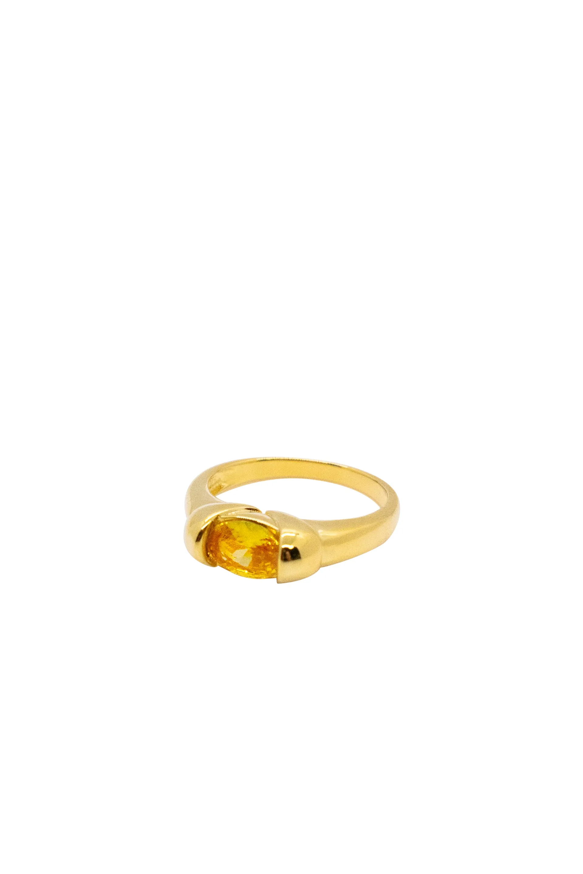Cleo — Zircon croissant ring