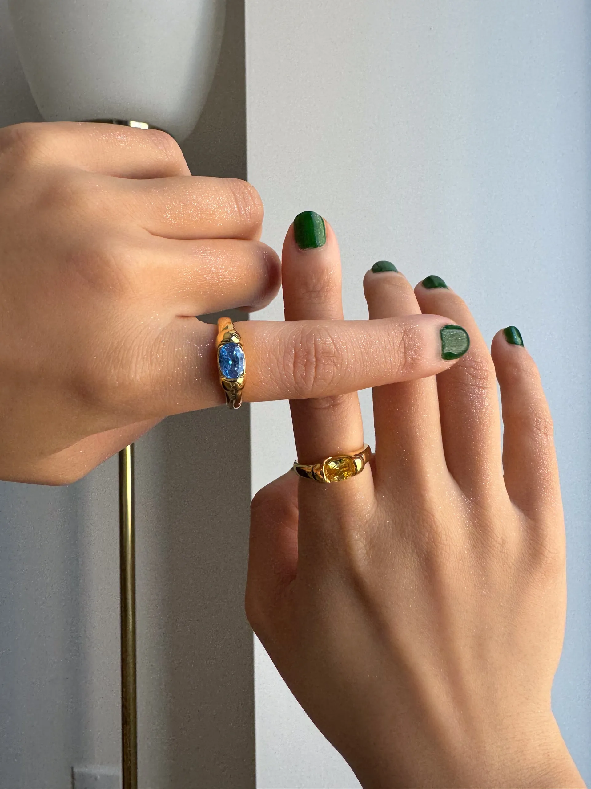 Cleo — Zircon croissant ring