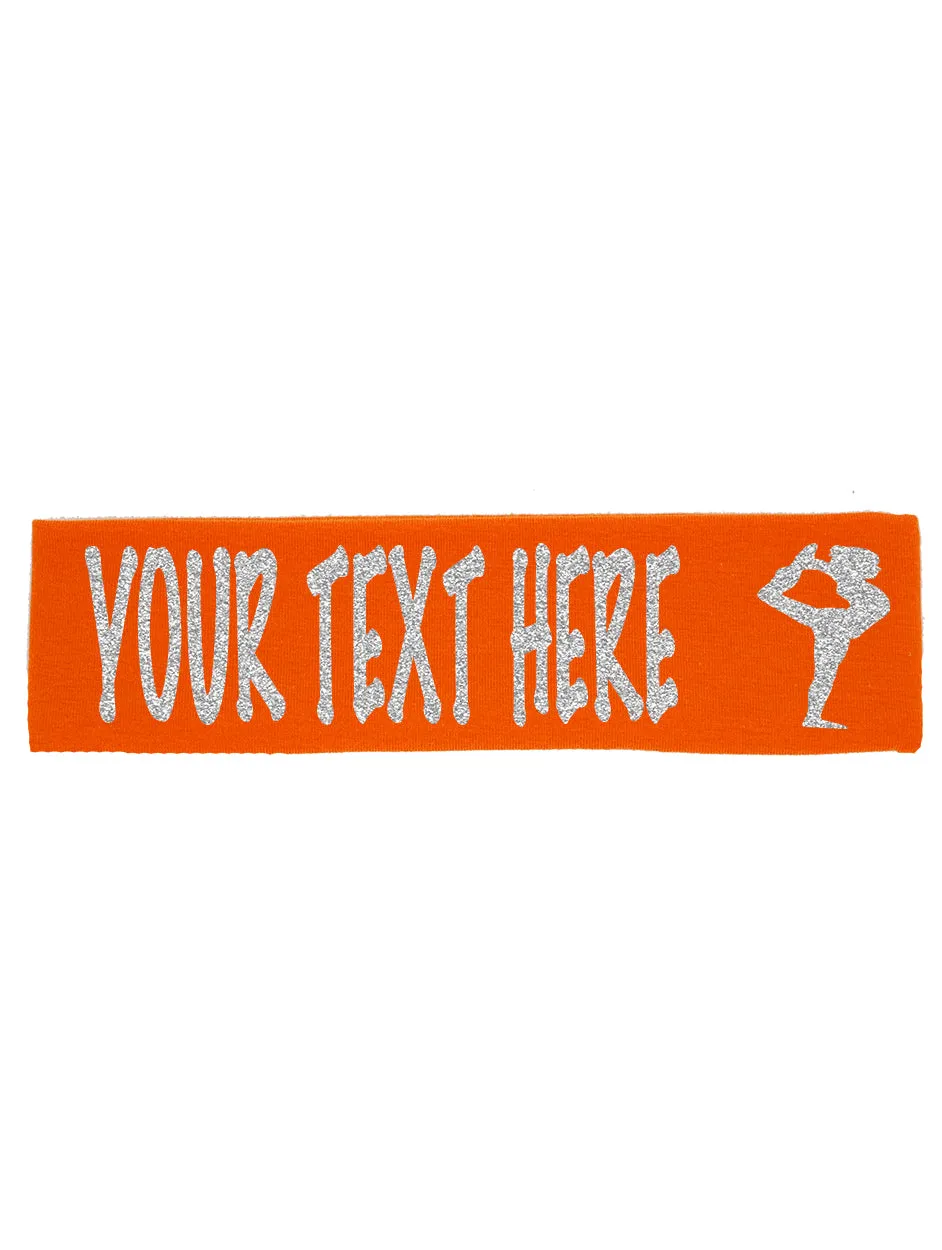 Custom Gymnastics Headband (Cotton/Lycra) - Sparkle Letters!