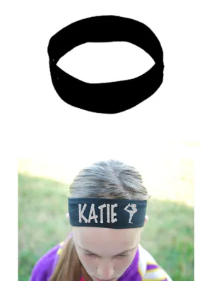 Custom Gymnastics Headband (Cotton/Lycra) - Sparkle Letters!