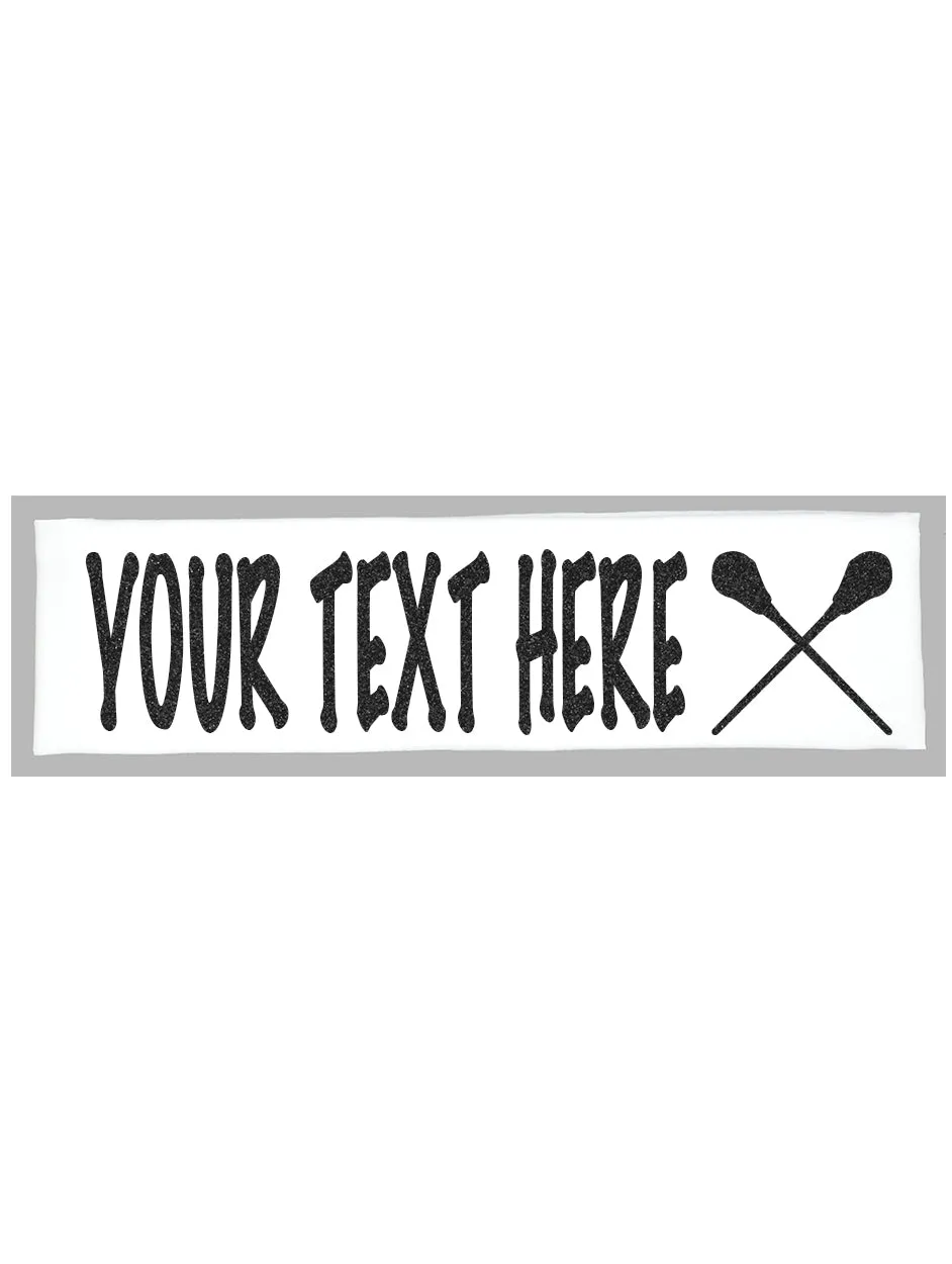 Custom Lacrosse Headband (Cotton/Lycra) - Sparkle Letters!