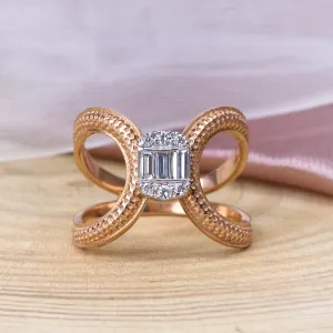 Diamond Butterfly Bow Ring | Modern Statement Ring