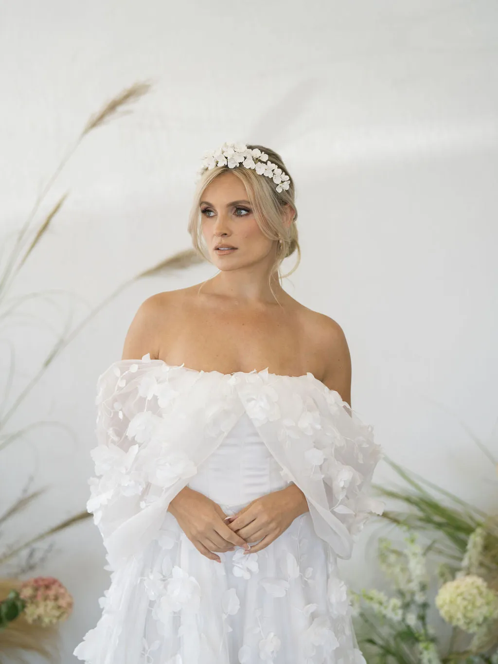 Floral headband BLANCHE- 24013