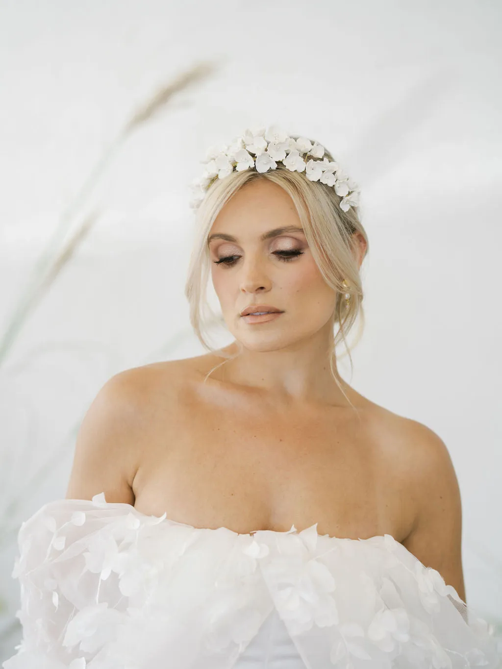 Floral headband BLANCHE- 24013