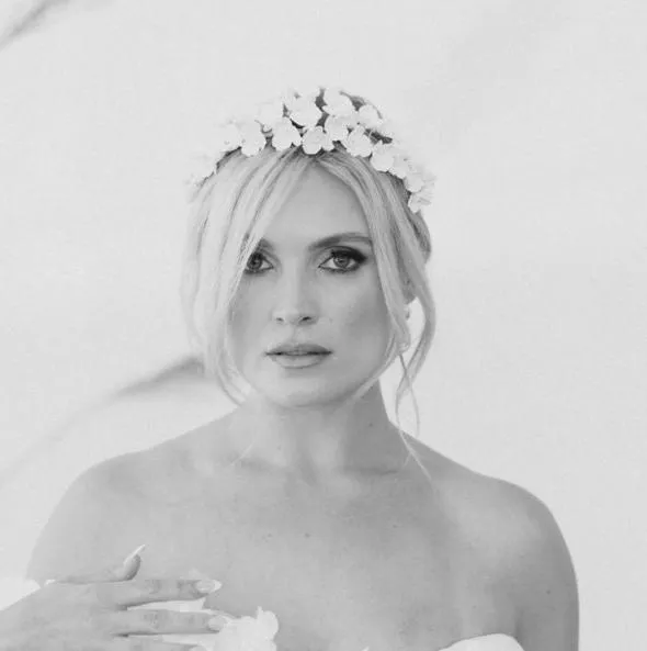 Floral headband BLANCHE- 24013