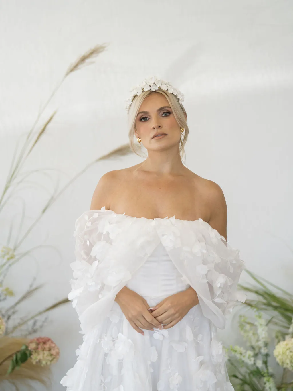 Floral headband BLANCHE- 24013