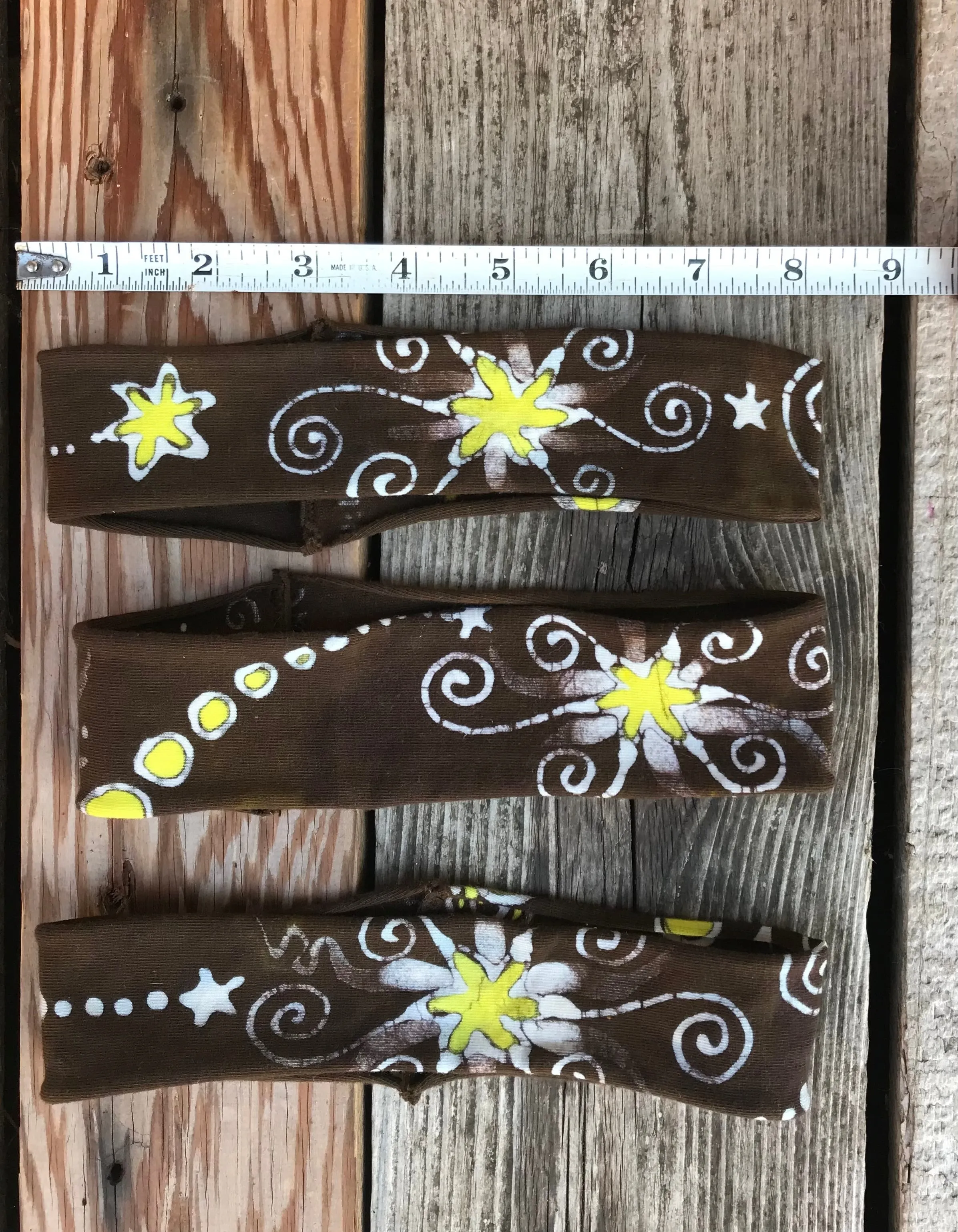 Freshly Tilled Sunshine Handmade Batik Headband