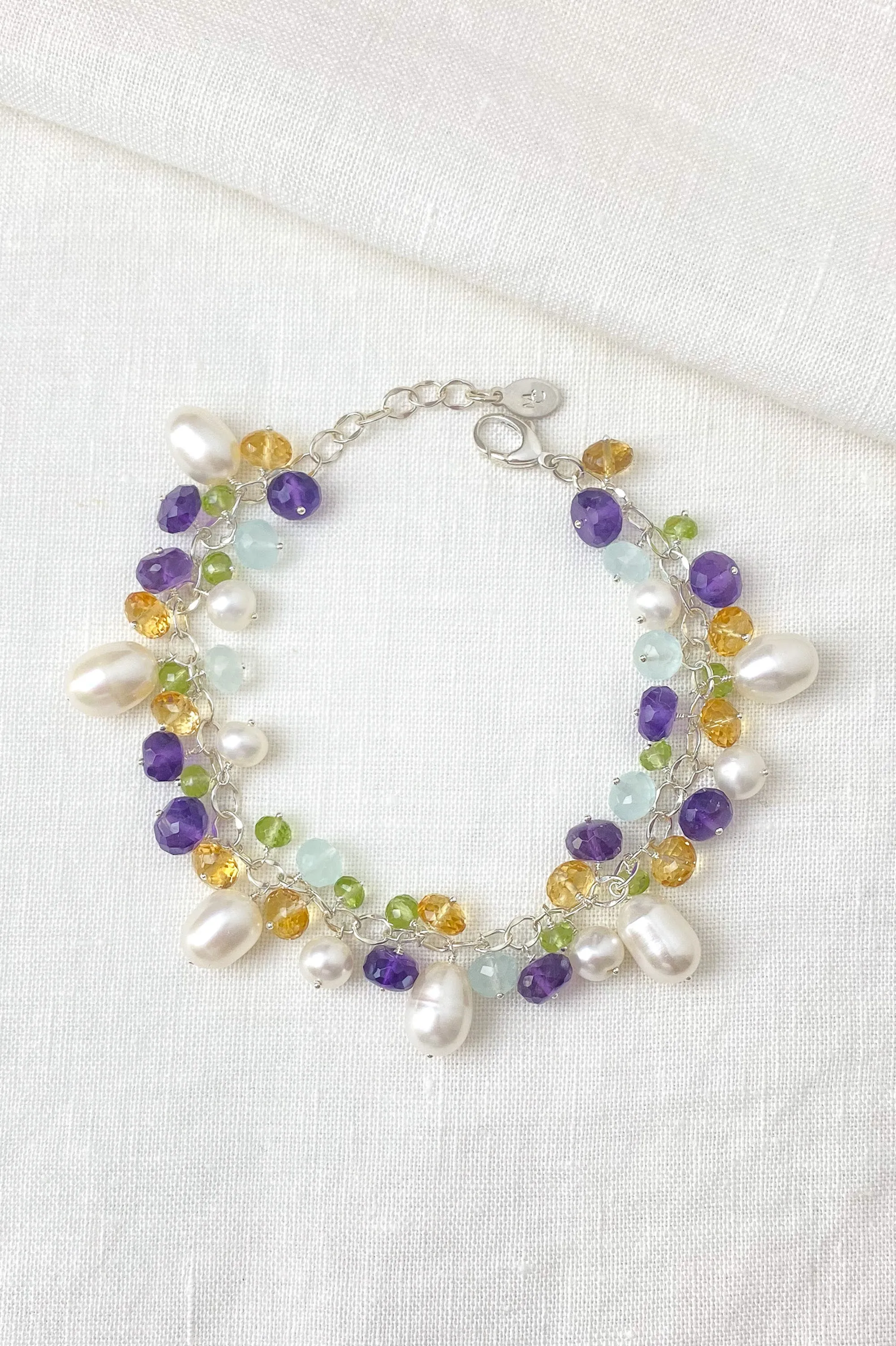 Freshwater Pearl and Gemstone Bracelet