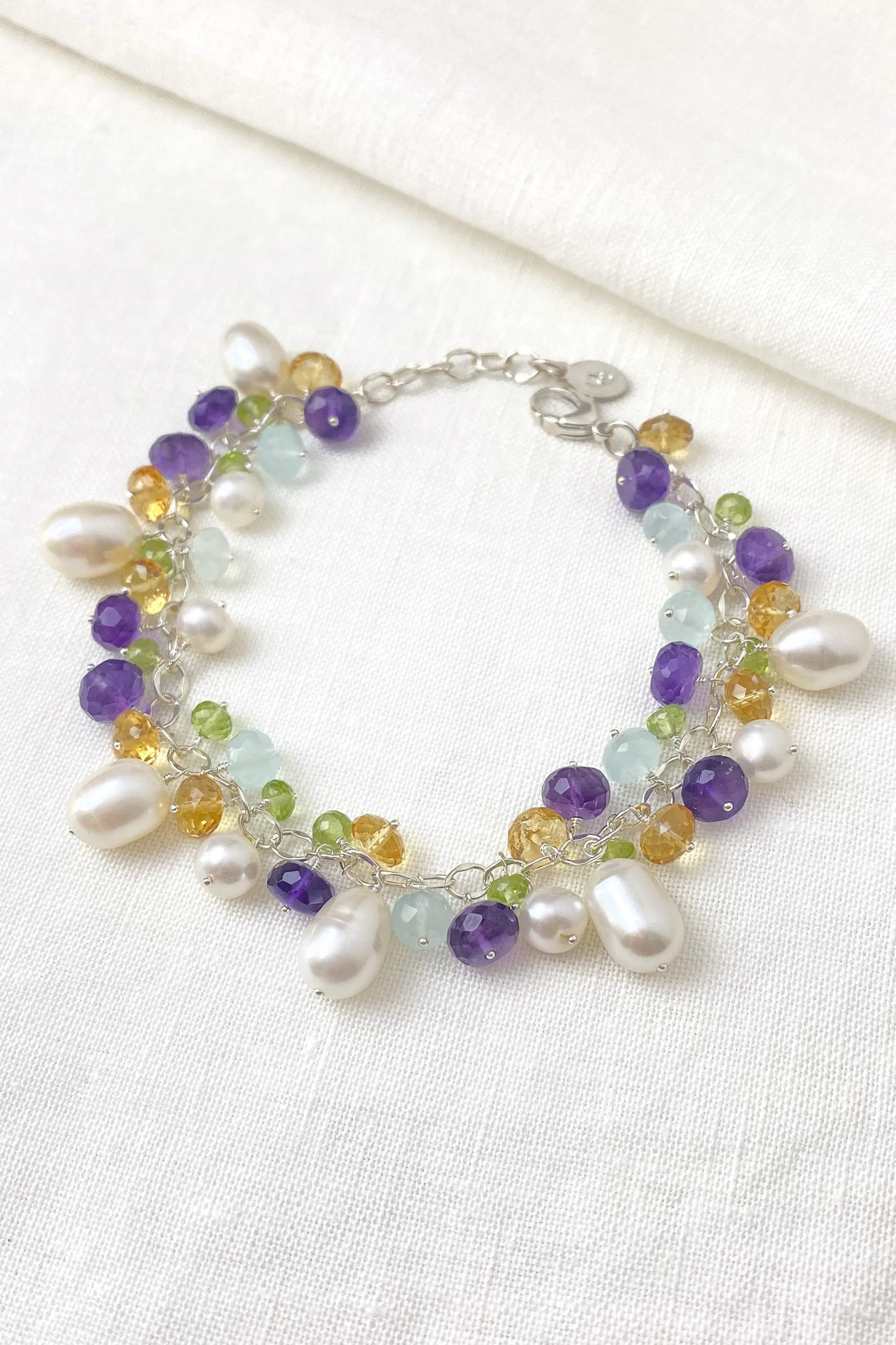 Freshwater Pearl and Gemstone Bracelet