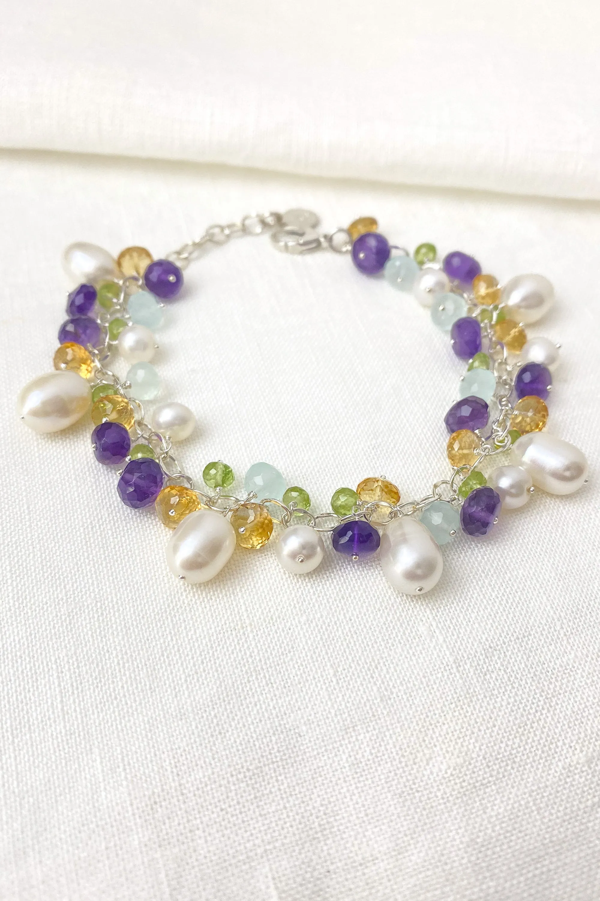 Freshwater Pearl and Gemstone Bracelet