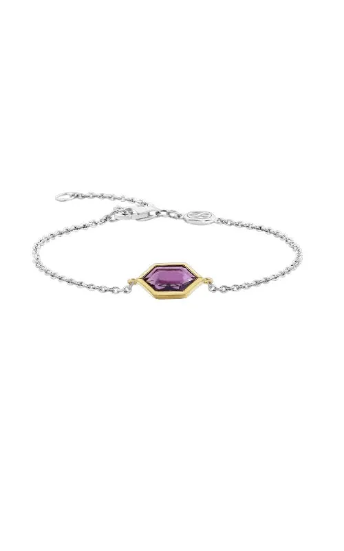 Hexagonal Amethyst Bracelet G15076