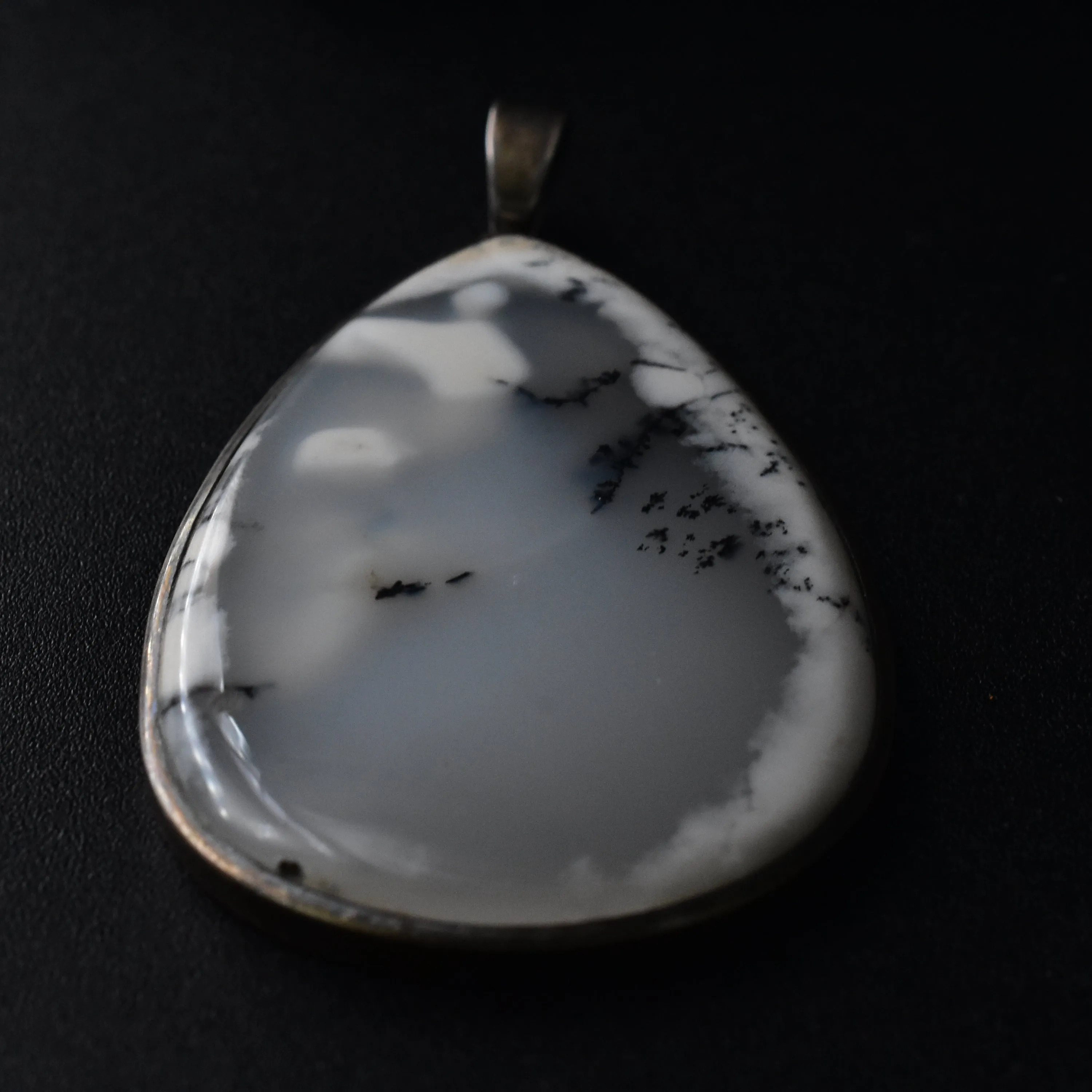Himalayan Tear Drop Sterling Silver 925 Agate Necklace