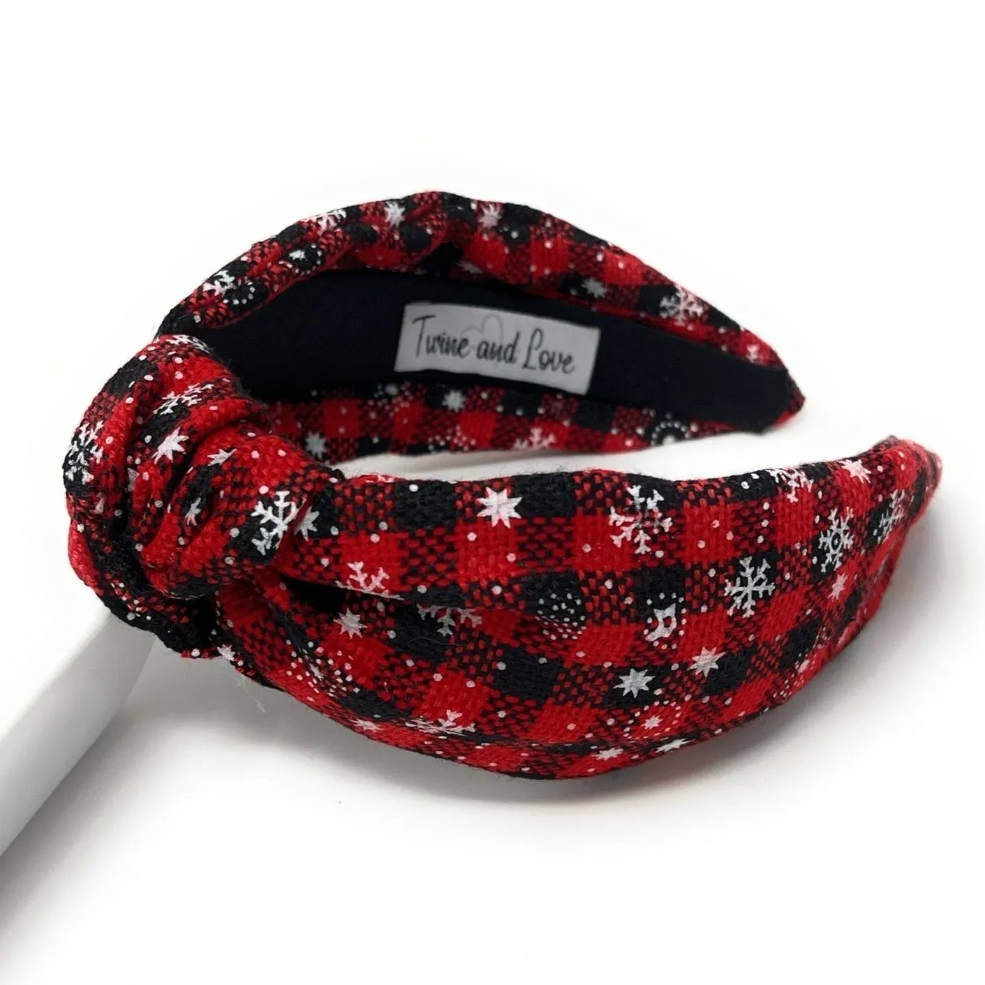 Holiday Buffalo Plaid Knot Headband