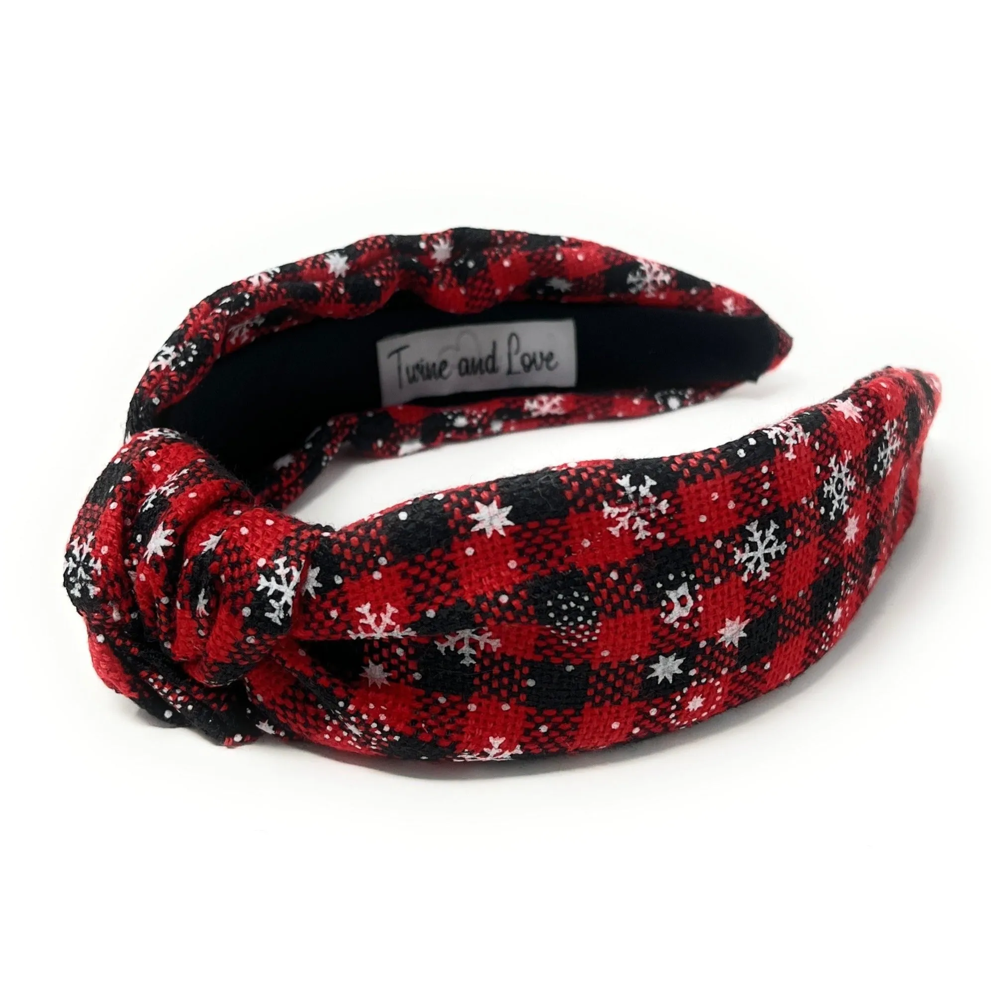 Holiday Buffalo Plaid Knot Headband