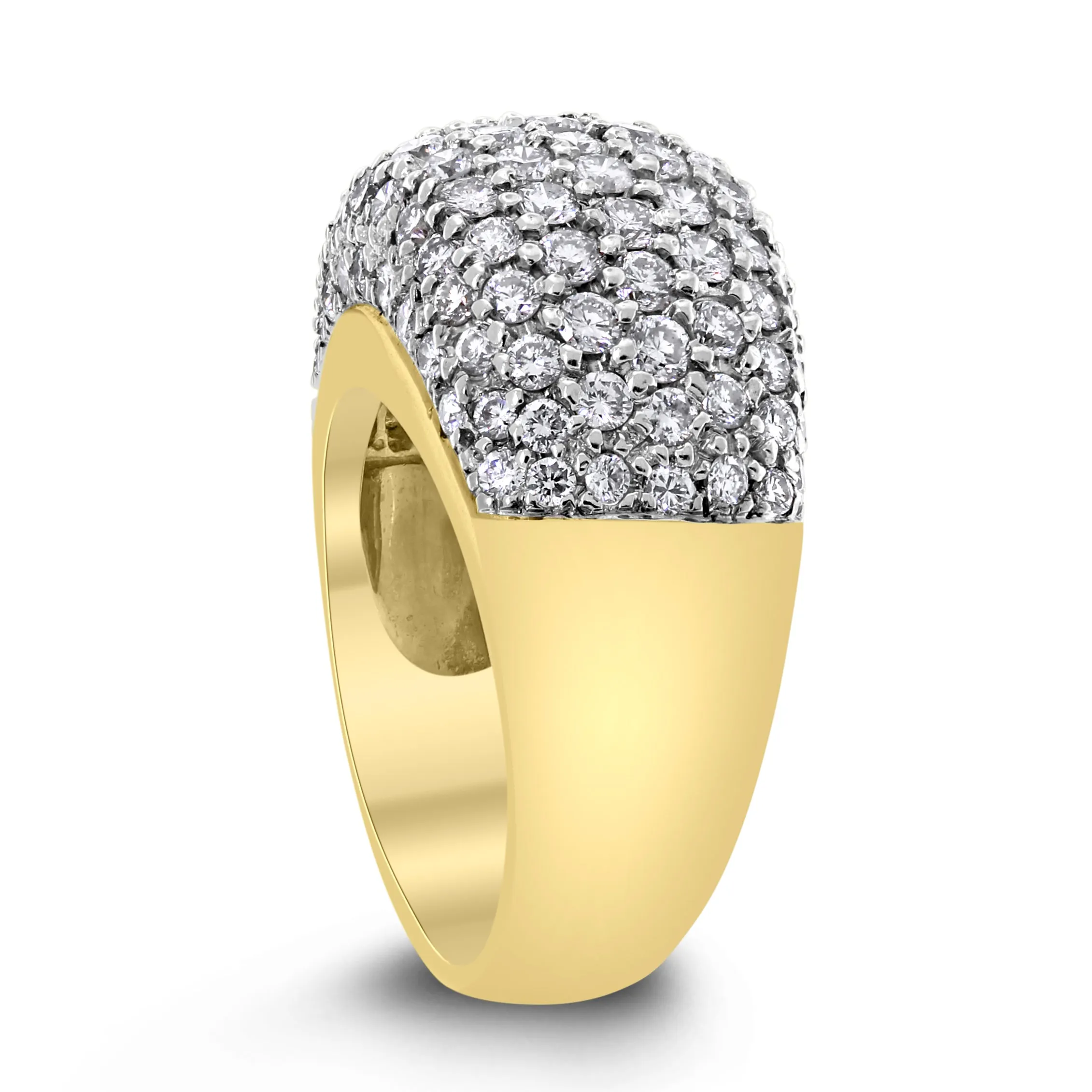 Infinite Diamond Band (3.80 ct Diamonds) in Two Tone Gold