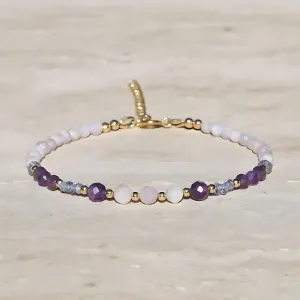 Kunzite & Amethyst Luxury  Bracelet