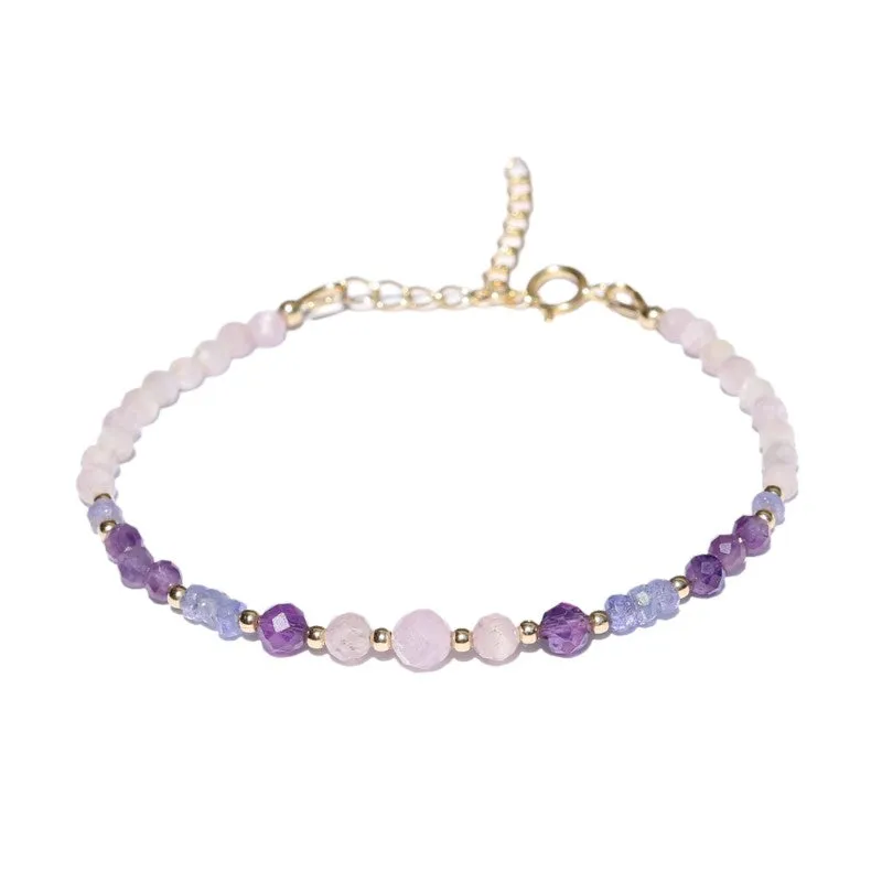 Kunzite & Amethyst Luxury  Bracelet