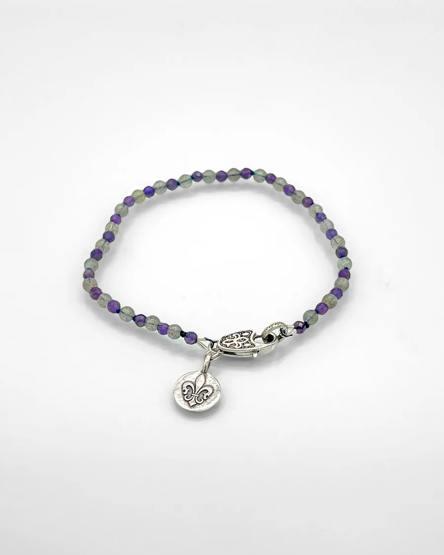 Labradorite and Amethyst Bracelet