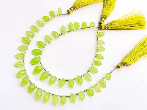 Light Green color Onyx Drops Faceted olive Shape Drops