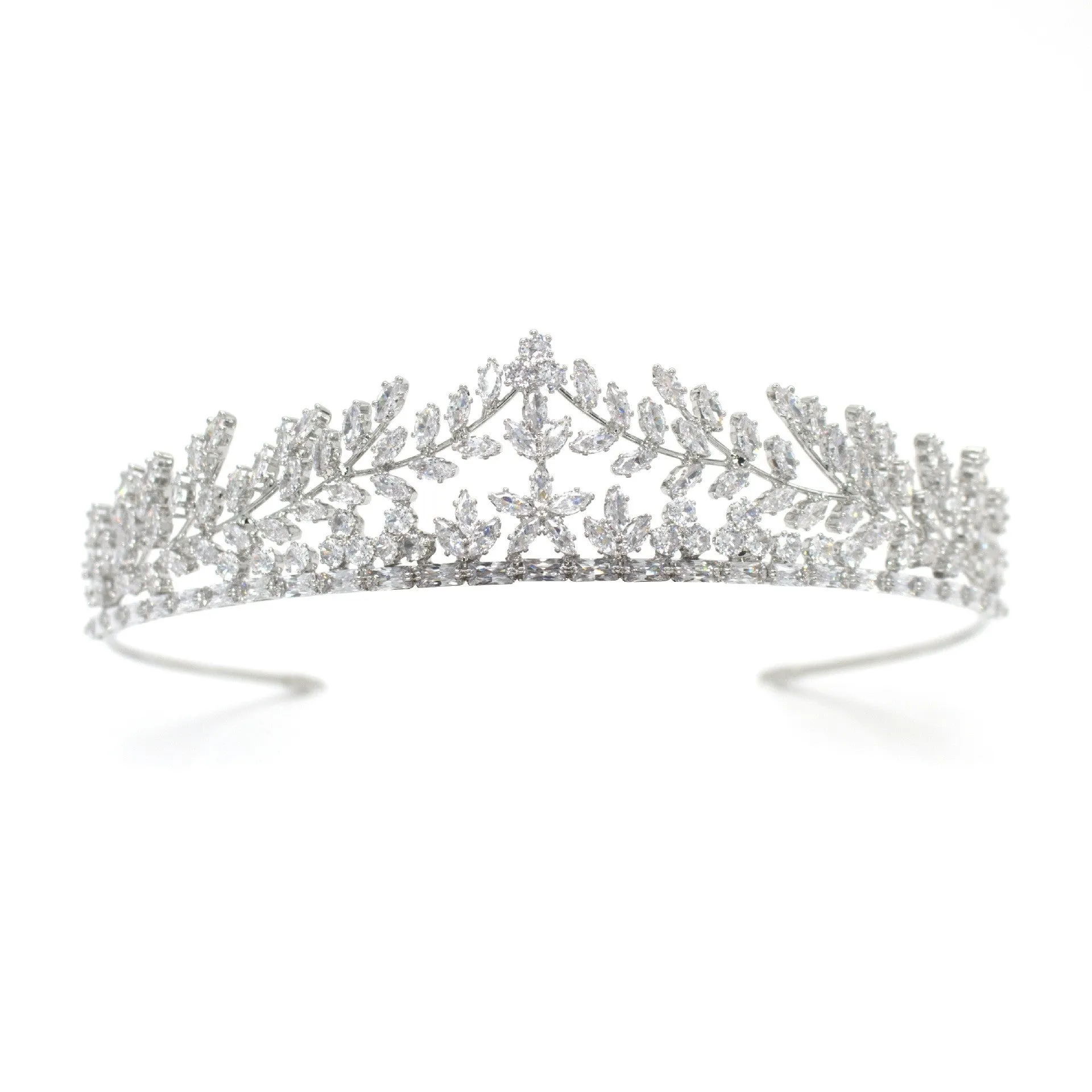 Luxury Bridal Silver / Gold Hair Zircon Tiara (GS0177) - Wholesale