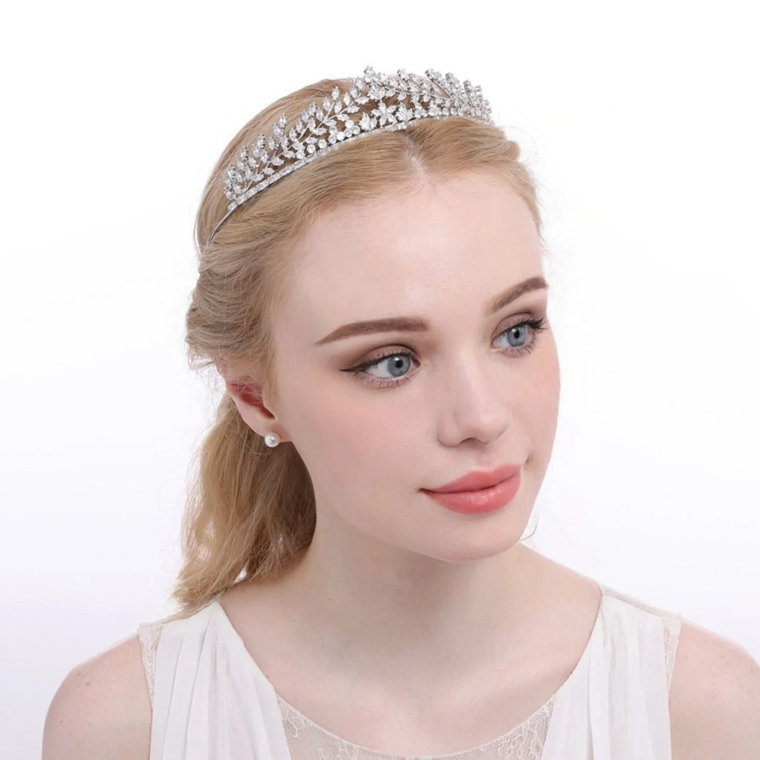 Luxury Bridal Silver / Gold Hair Zircon Tiara (GS0177) - Wholesale