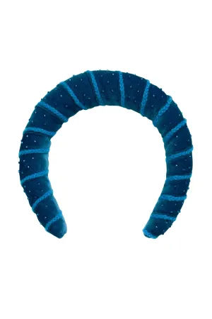 Min Headband - Blue Jewel Velvet