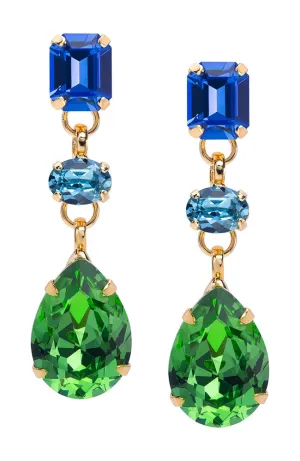 Minidrop Sapphire Aqua Peridot Earring