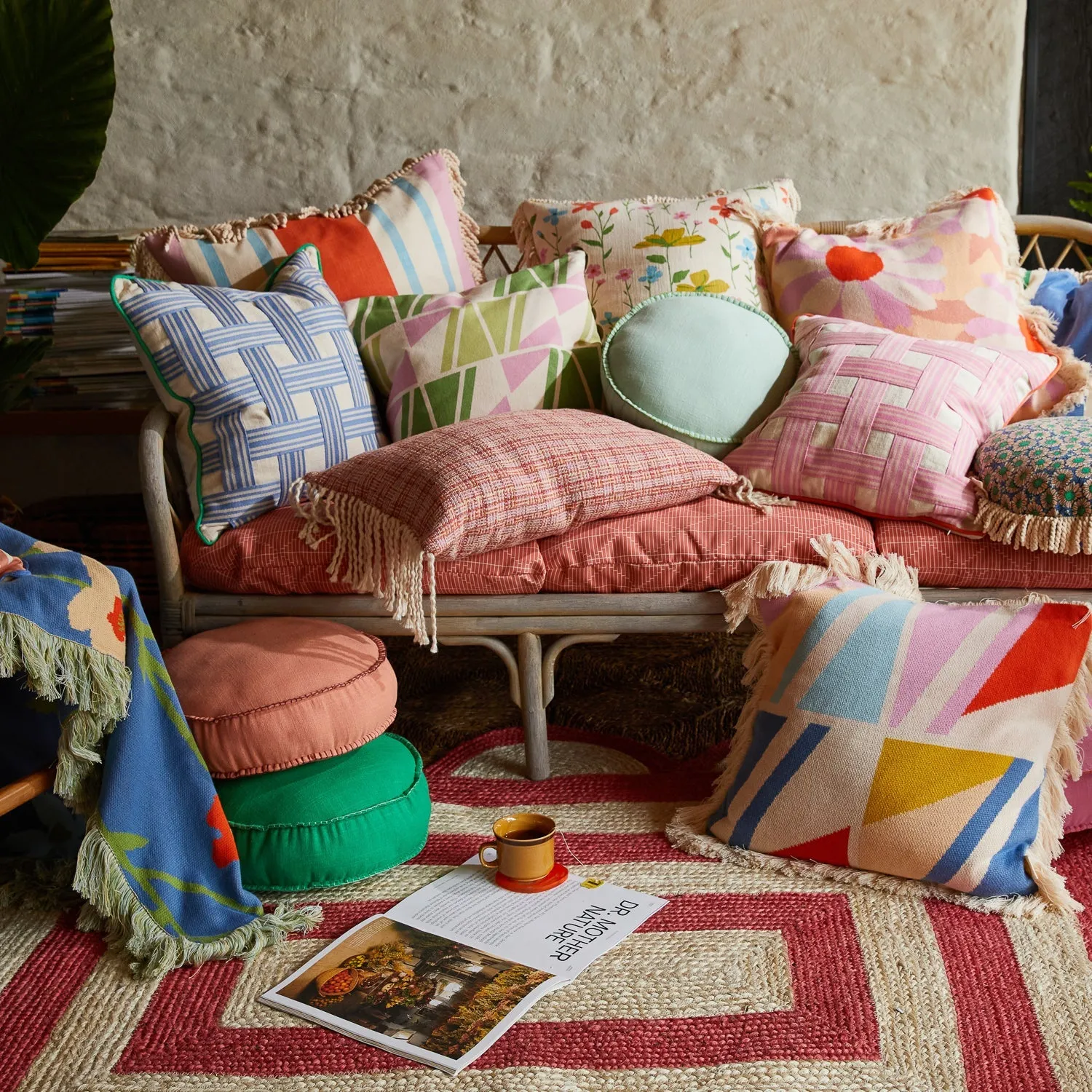 Minyama Woven Cushion - Paprika - Sage & Clare