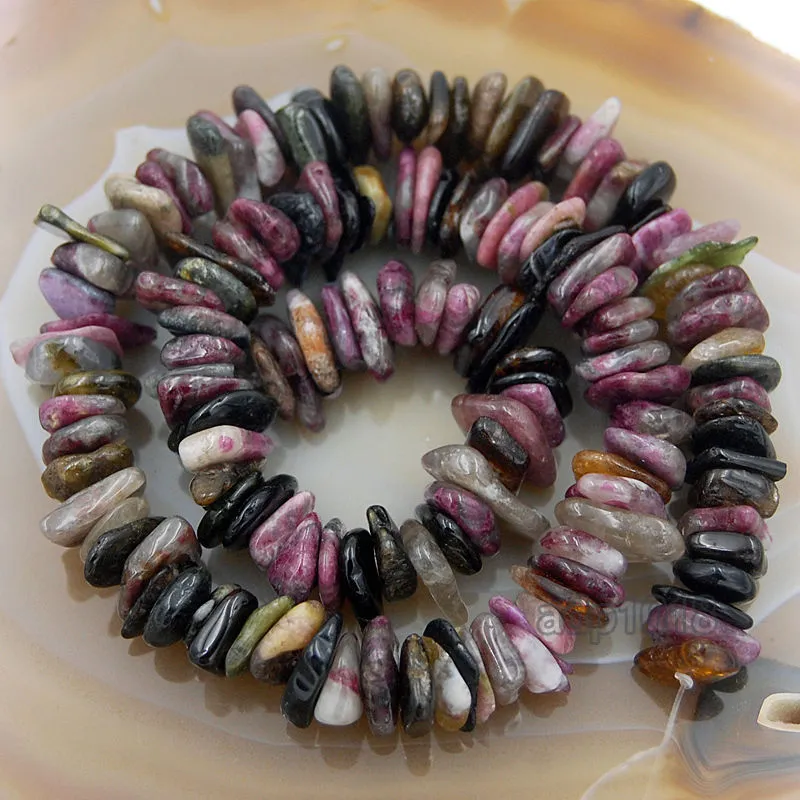 Natural Gemstone Nugget Freeform 4x8-10x13mm Spacer Loose Beads on a 15.5" Strand
