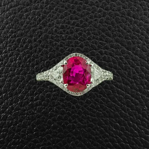 Oval Ruby & Diamond Ring