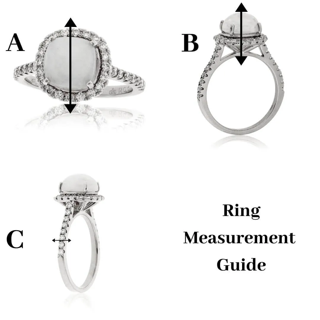 Oval Shaped Blue Zircon with Baguette Burst Diamond Halo