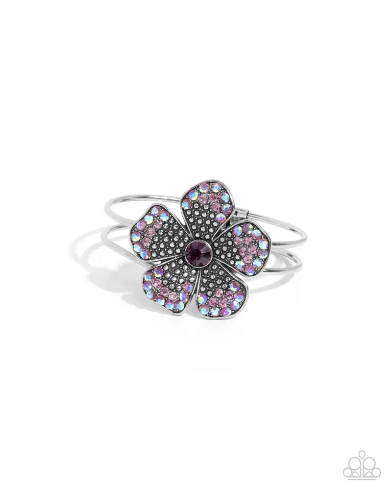 Paparazzi Bracelet ~ Bedazzled Bloom - Purple