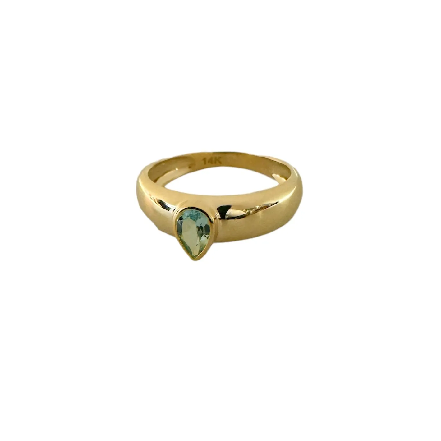 Pear Shape Blue Topaz Ring
