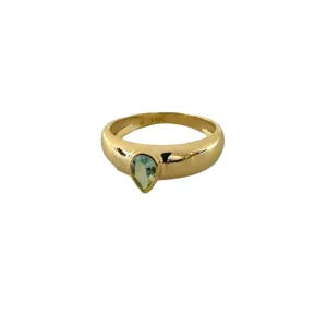 Pear Shape Blue Topaz Ring