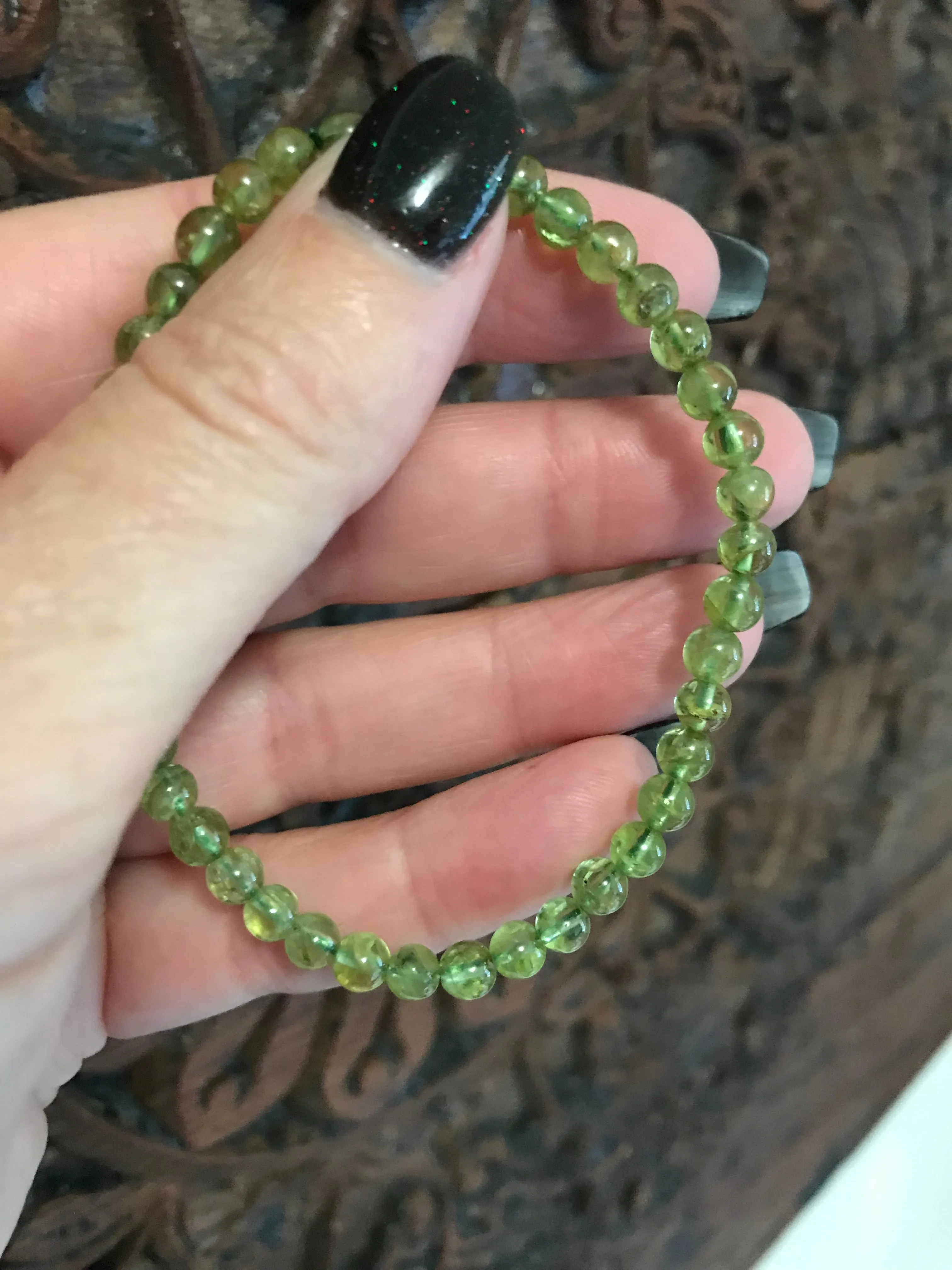 Peridot Crystal Bracelet