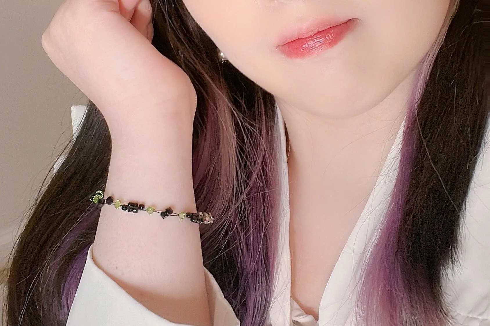 Peridot Crystal Miyuki Bead Bracelet