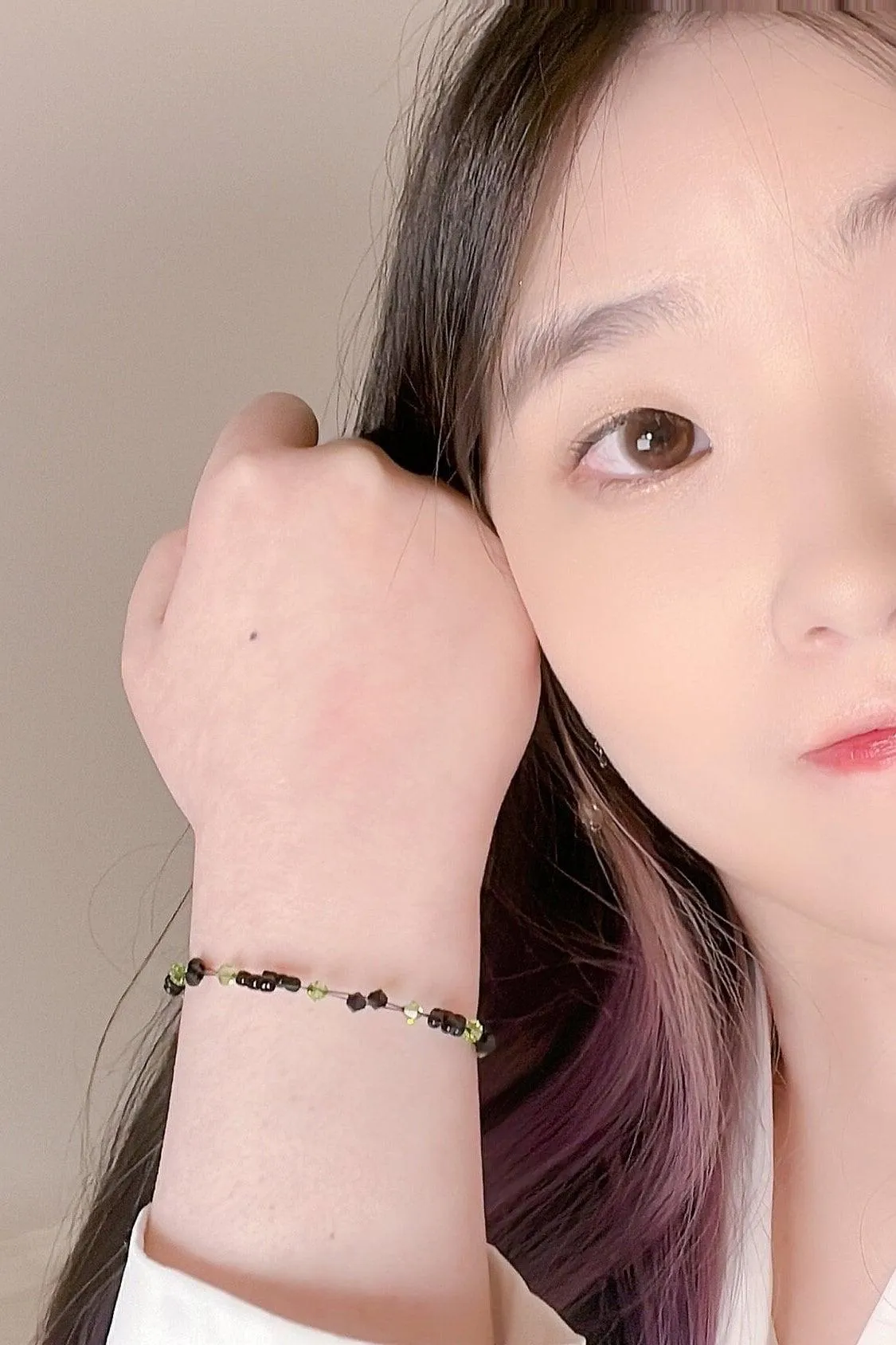 Peridot Crystal Miyuki Bead Bracelet