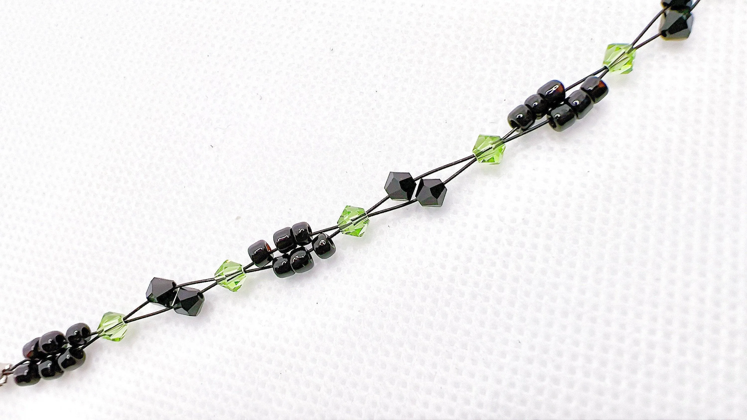 Peridot Crystal Miyuki Bead Bracelet