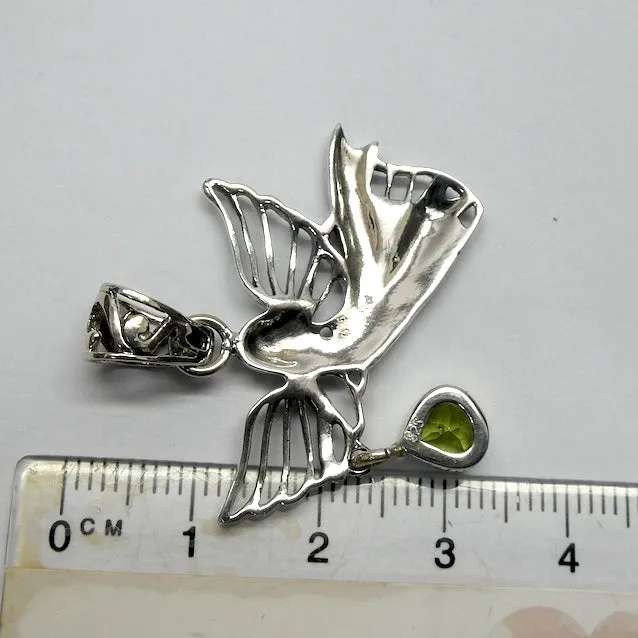Peridot Pendant, Angel of Hope, 925 Sterling Silver, r7