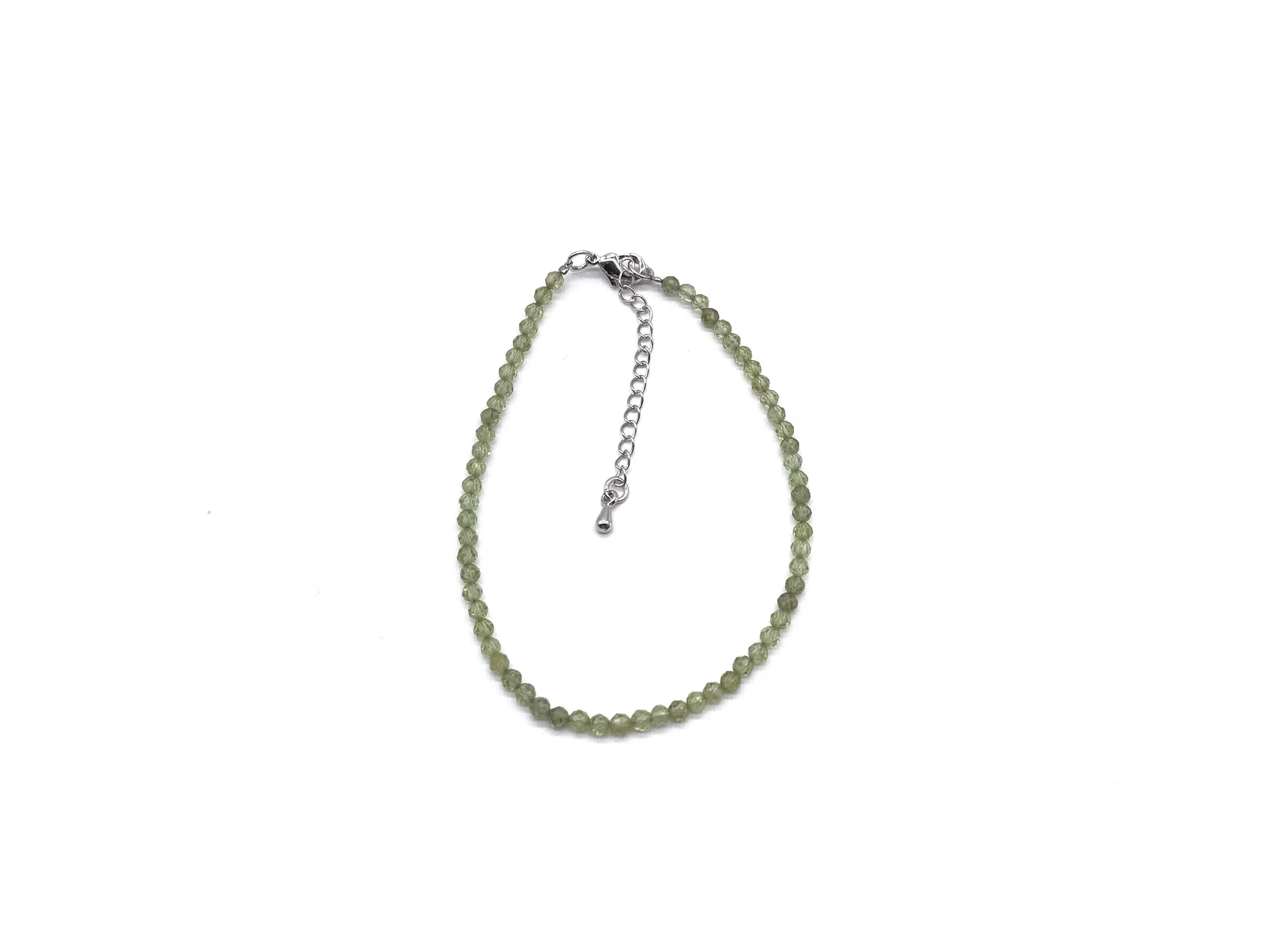 Peridot Super Precision Cut Rounds 3mm Bracelet