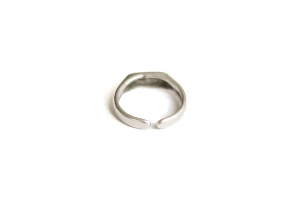Personalized ring for men, Men's Ring with Engraved Name, Silver Initial ring for him, Gift for Father Husband, adjustable custom ring