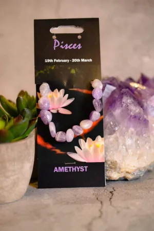 Pisces Amethyst Bracelet