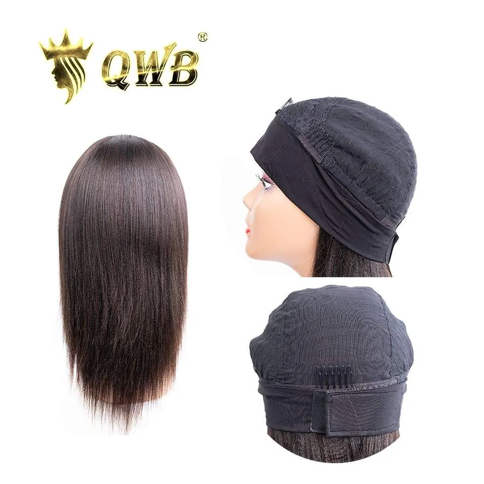 (Pre Order)QWB Straight Headband Wig Glueless with 3 Headbands Attached Natural Color 180% Density